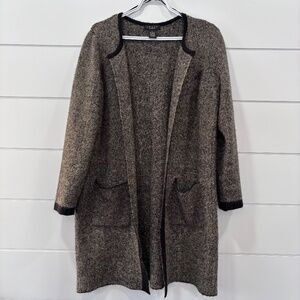 Grace the perfect fit long open front cardigan acrylic blend cardigan size L